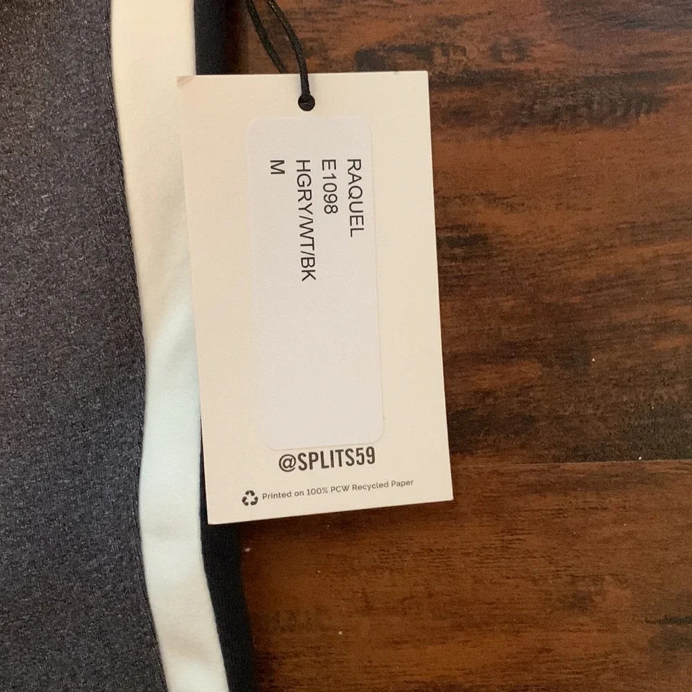 Splits59 Gray Leggings with White Stripe - Picture 5 of 6